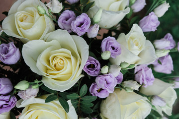 Bouquet of flowers. White rose