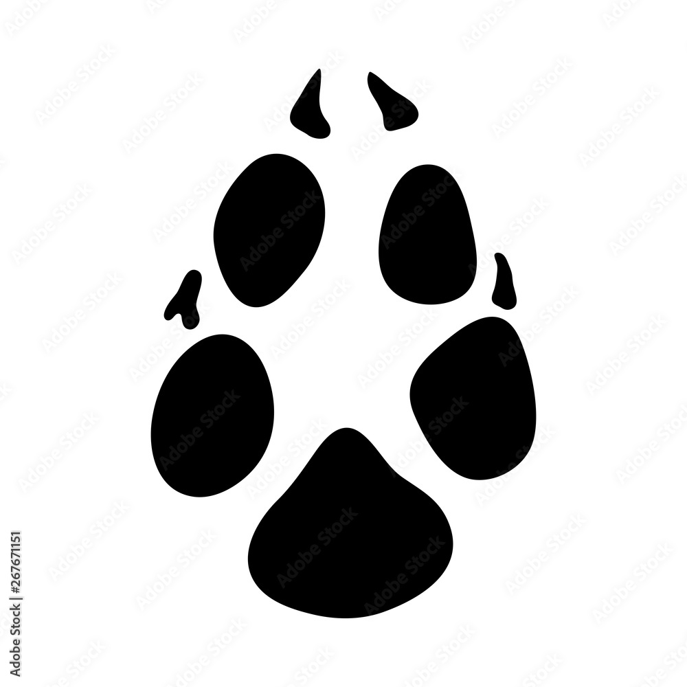 Sticker fox footprint