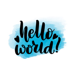lettering hello world