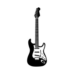 Obraz na płótnie Canvas Electric Guitar Silhouette.