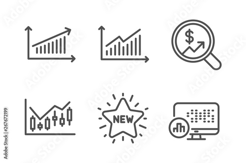 Graph Currency Audit And Chart Icons Simple Set New Star - 