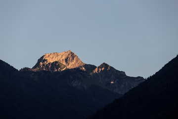 Sunset On Mountain