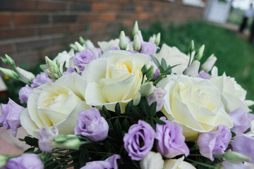 Bouquet of flowers. White rose