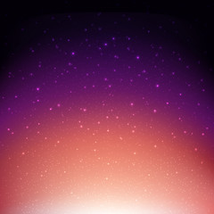 Fototapeta na wymiar Night Starry Sky Violet Space Background