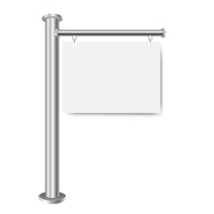 White Sign For Sale Isolated White Background