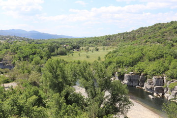 Les Gorges de la rivière Ardèche à Ruoms - Ardèche - Rhône Alpes