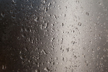 Water drops on the glass