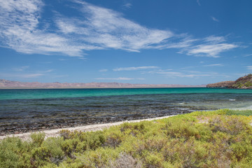 Fototapeta na wymiar Bahia concepcion or concepcion bay, sea of cortes baja california sur. Mexico