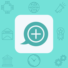 Speech bubble vector icon sign symbol