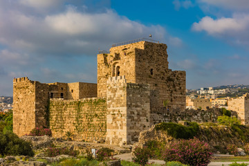 Fototapeta na wymiar The Crusader Castle Byblos Jbeil in Lebanon Middle east