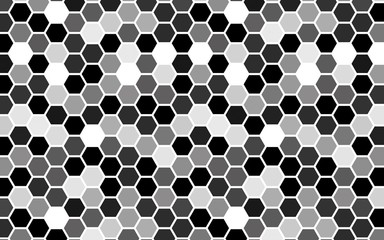 White honeycomb with a gradient color. Isometric geometry. 3D illustration