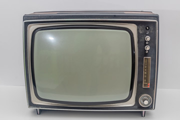 Old retro tv isolated in a white background.
