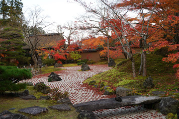 quiet autumn in the garden at a Japanese temple.