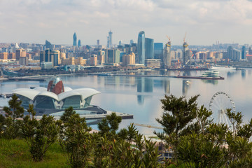 Panoramic view of Baku city, capital of Azerbaijan