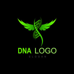 DNA logo, icon of life, wing icon and treatment