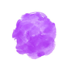 Colorful abstract vector background. purple, violet watercolor stain. Watercolor painting.