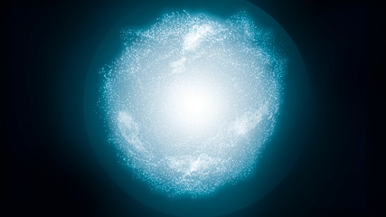 abstract particle blue background