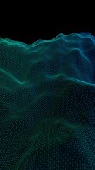 Abstract landscape background. Cyberspace purple grid. hi tech network. 3D illustration