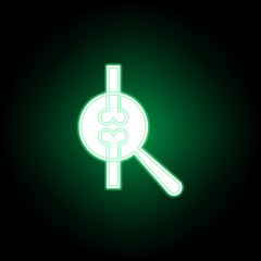 Medical, orthopedics icon in neon style. Element of medicine illustration. Signs and symbols icon can be used for web, logo, mobile app, UI, UX