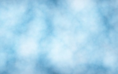 Background of abstract white color smoke isolated on blue color background. The wall of white fog. 3D illustration