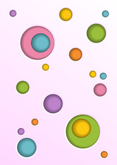 Abstract vector background with colorful circle shape hole