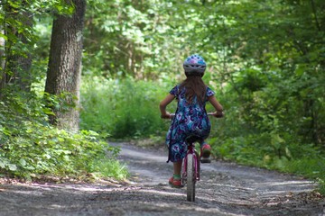 Fototapeta premium Girl on Bike