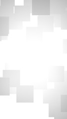 White abstract background. Misty backdrop with grey squares. 3D illustration