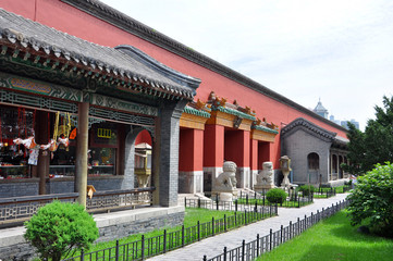 Houzai Gate of Shenyang Imperial Palace (Mukden Palace), Shenyang, Liaoning Province, China. Houzai Gate is the back gate of the palace. Shenyang Imperial Palace is UNESCO world heritage site.