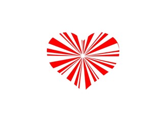 Obraz premium heart made of red ribbon