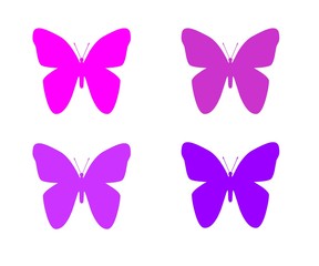 set of butterflies