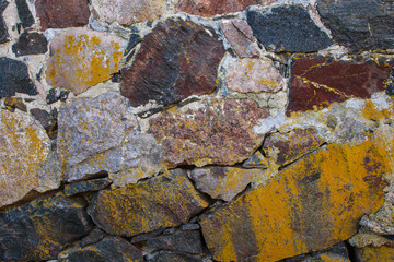 Fototapeta premium Wall of large natural stones.