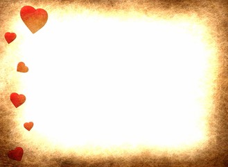 background with frame and flowers