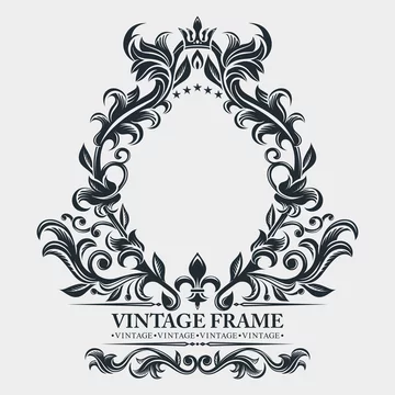 Set Design Element Vintage Emblem Decorative Frame Template Wedding Monogram  Stock Vector by ©alenaspl 187507146