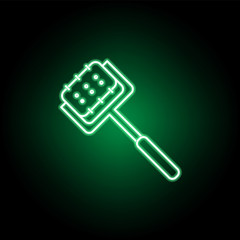 Medical, derma roller icon in neon style. Element of medicine illustration. Signs and symbols icon can be used for web, logo, mobile app, UI, UX