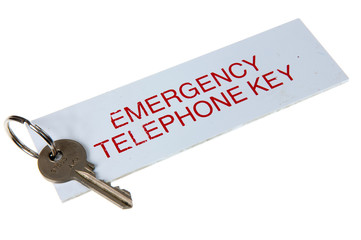 Key to open the Emergency telephone in a block of flats, in use before mobile phones became popular