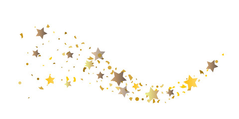 
Golden glitter confetti of stars.