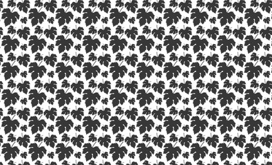 grape leaf texture black and white pattern