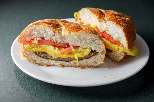 Sausage Egg Breakfast Sandwich