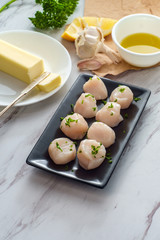 Raw Scallops Ingredients Cooking