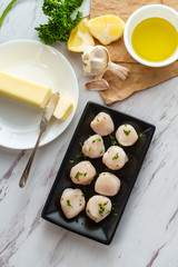 Raw Scallops Ingredients Cooking