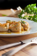 Seared Portuguese Garlic Scallops