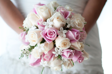 Delicate Pink & Cream Bridal Bouquet
