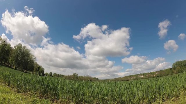Time-lapse of country landscape