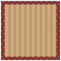 Tatami mat with red border