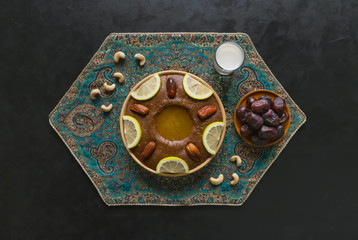 Saudi Arabia traditional dish Hineni. Ramadan food