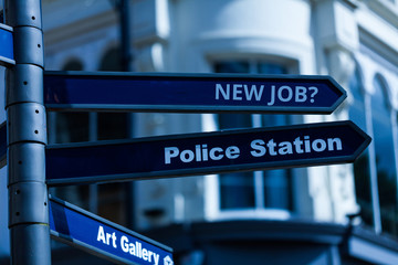 Conceptual hand writing showing New Job Question. Concept meaning formal meeting which someone...