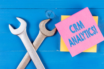 Handwriting text writing Crm Analytics. Conceptual photo applications used to evaluate an organization s is customer data