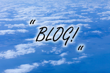 Fototapeta premium Writing note showing Blog. Business concept for regularly updated website web page run by individual or group