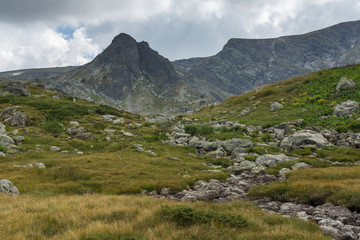 Summer Landscape of Rila Mountan near The Seven Rila Lakes, Bulgaria