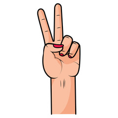 hand peace and love